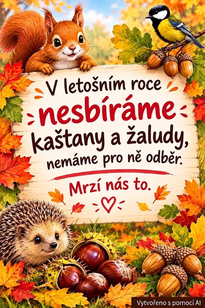 Sběr žaludů a kaštanů